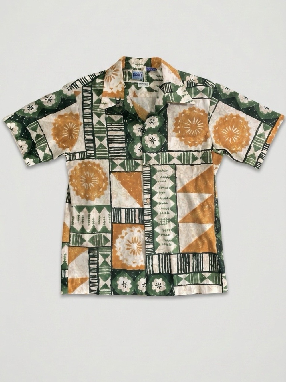Vintage Hawaiian Tribal Floral Surf Liberty House Shirt Size Medium